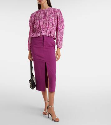 Dixina linen-blend midi skirt | Isabel Marant