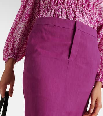 Dixina linen-blend midi skirt | Isabel Marant