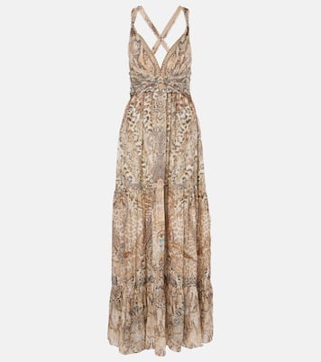 Robe longue Throne Room en soie | Camilla