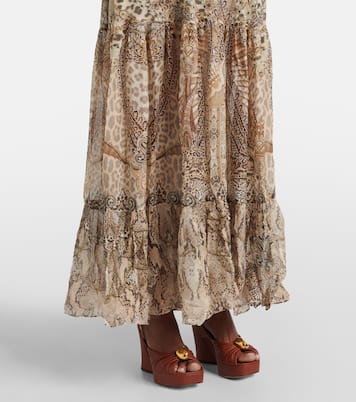 Robe longue Throne Room en soie | Camilla