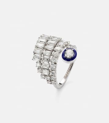 Bague en or blanc 18 ct et diamants | Kamyen