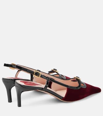 Viv' Canard 55 velvet slingback pumps | Roger Vivier