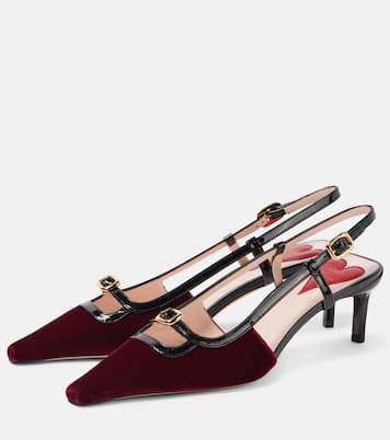 Viv' Canard 55 velvet slingback pumps | Roger Vivier