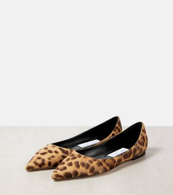 Love leopard-print ballet flats | Jimmy Choo