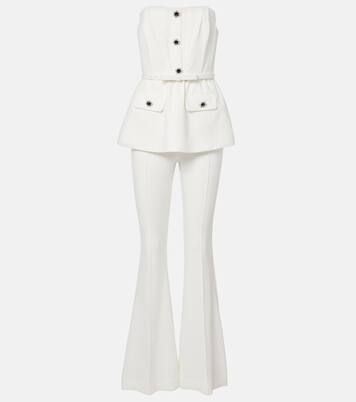 Strapless crêpe jumpsuit  | Self-Portrait