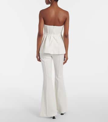 Strapless crêpe jumpsuit  | Self-Portrait