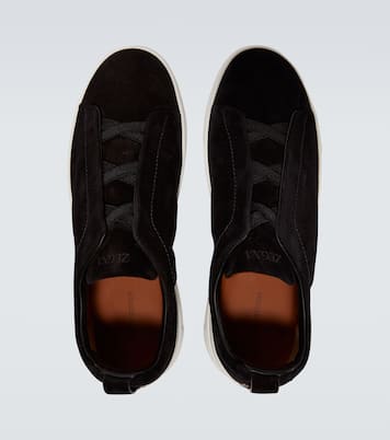 Triple Stitch suede sneakers | Zegna