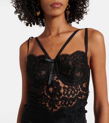 Robe en dentelle de coton mélangé | Dolce&Gabbana