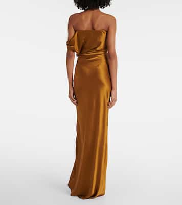 Abito lungo in raso di seta | The Sei