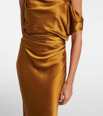 Abito lungo in raso di seta | The Sei