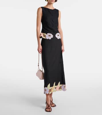 Midiskirt Serano aus einem Leinengemisch | Rixo