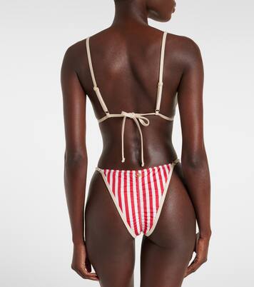 Haut de bikini triangle Candy rayé | Bananhot