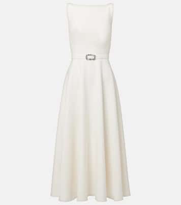 Belted A-line midi dress | Safiyaa