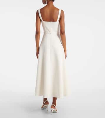 Belted A-line midi dress | Safiyaa