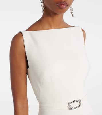 Belted A-line midi dress | Safiyaa