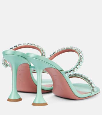 Gigi 95 embellished satin sandals | Amina Muaddi