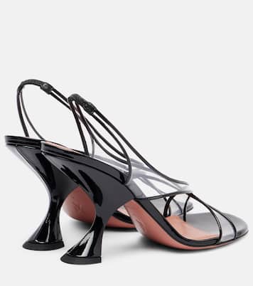 Lena 90 PVC and patent leather sandals  | Amina Muaddi