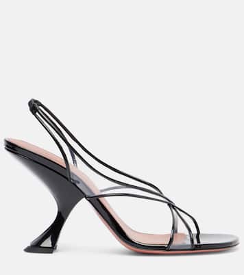 Lena 90 PVC and patent leather sandals  | Amina Muaddi