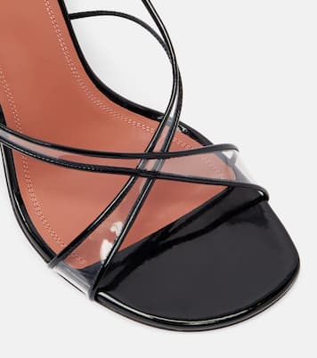 Lena 90 PVC and patent leather sandals  | Amina Muaddi