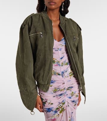 Bomberjacke aus Baumwoll-Canvas | Blumarine