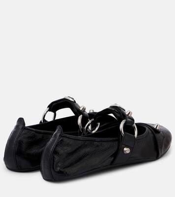 Mary-Jane-Ballerinas Le City aus Leder | Balenciaga