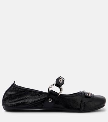 Mary-Jane-Ballerinas Le City aus Leder | Balenciaga