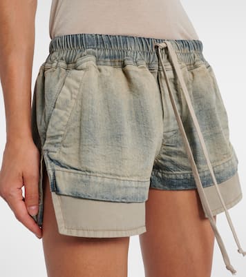 Faded denim shorts | Rick Owens