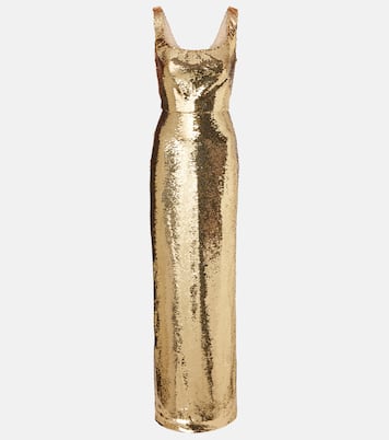 Robe longue à sequins | Monique Lhuillier