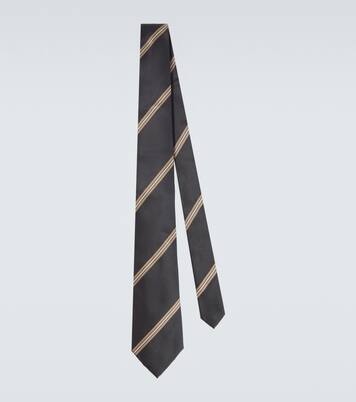 Striped silk tie | Brunello Cucinelli