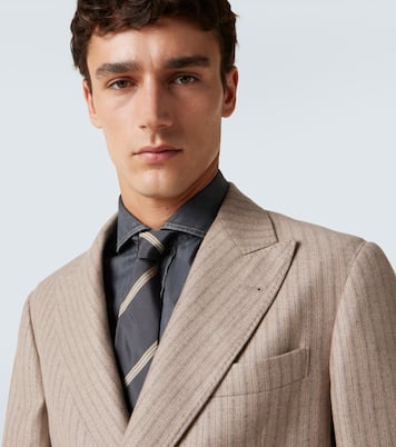 Striped silk tie | Brunello Cucinelli