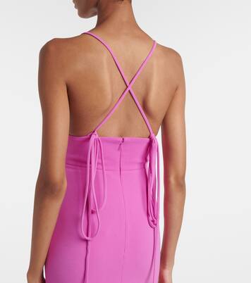 Robe longue Milly en crêpe | Solace London