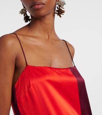 Robe longue Mae imprimée en soie mélangée  | Staud