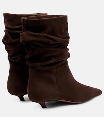 Jamie 25 suede ankle boots | Amina Muaddi