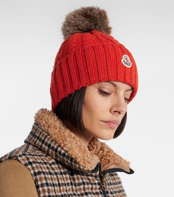 Berretto in misto lana e cashmere a trecce | Moncler
