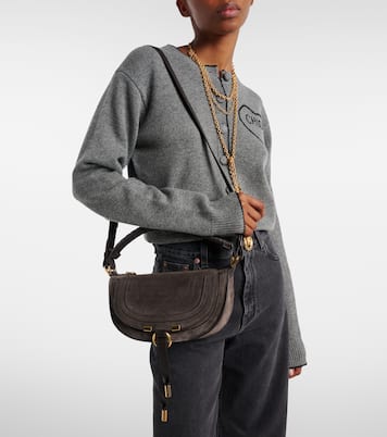 Borsa a spalla Marcie Mini in suede | Chloé