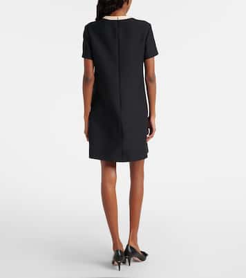 Vestido corto de Crepe Couture con VGold | Valentino