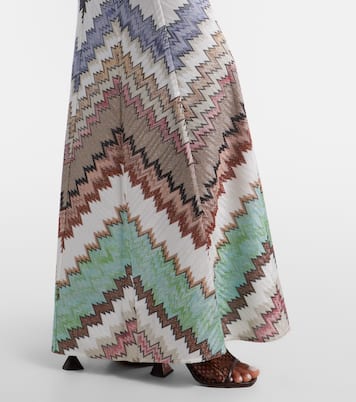 Zigzag lamé maxi dress | Missoni