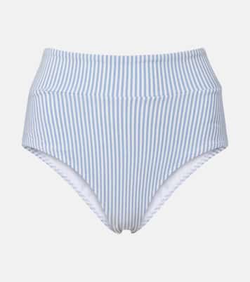 Culotte de bikini rayée à taille haute | Montce