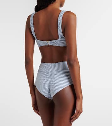 Culotte de bikini rayée à taille haute | Montce