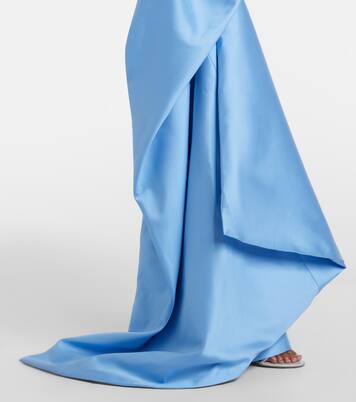 Draped asymmetric bustier gown | Monique Lhuillier