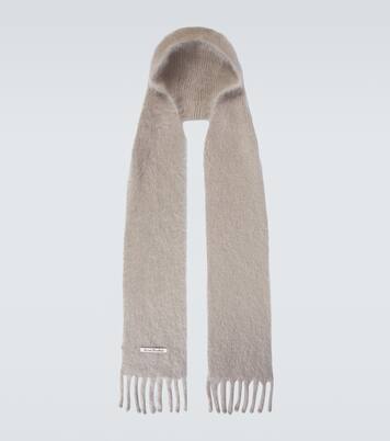 Écharpe à capuche en mohair et laine | Acne Studios