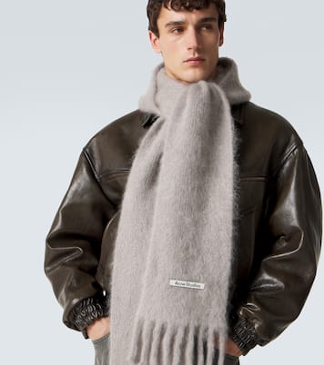 Écharpe à capuche en mohair et laine | Acne Studios