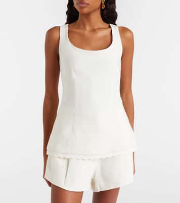 Effi scalloped linen tank top | Posse