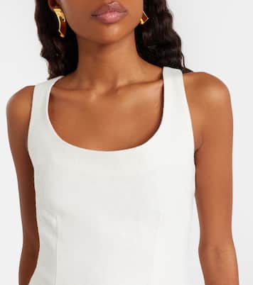 Effi scalloped linen tank top | Posse