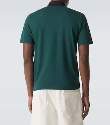 Embroidered cotton piqué polo shirt | Moncler