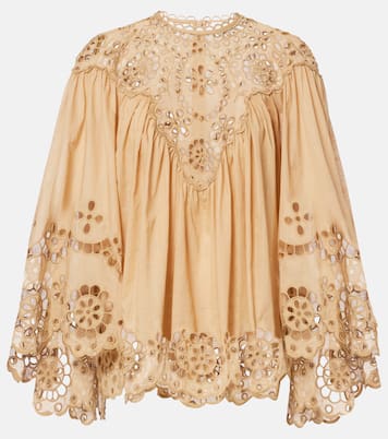 Blusa Awaken in cotone sangallo | Zimmermann