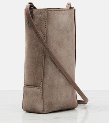 Schultertasche Monili aus Veloursleder | Brunello Cucinelli