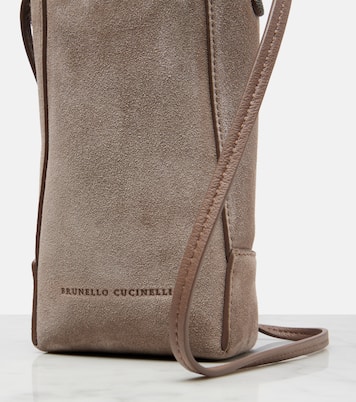Schultertasche Monili aus Veloursleder | Brunello Cucinelli