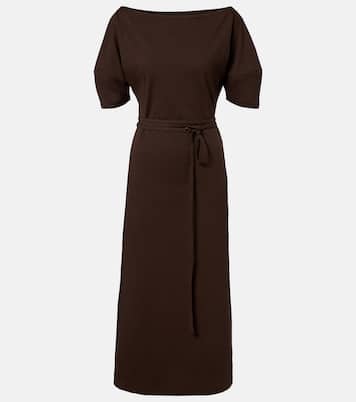 Cotton and linen jersey midi dress | Lemaire