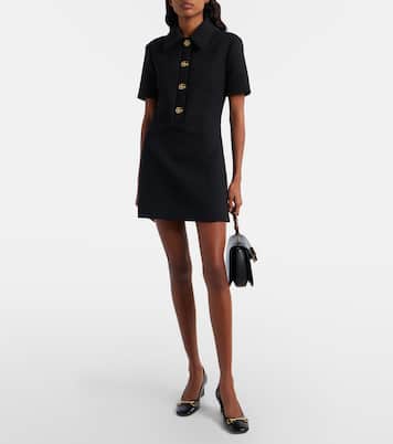 Double G wool crêpe minidress | Gucci